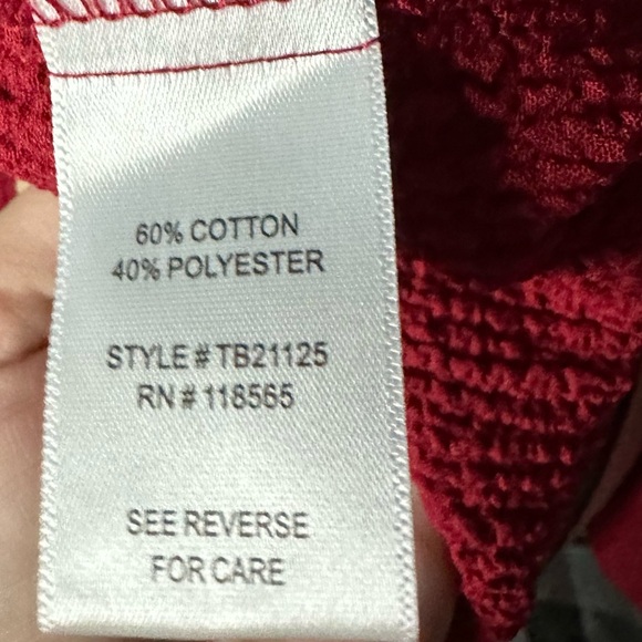 3/$20 💥 Indigo Moon Red Tunic Top Lagenlook Bell Sleeve Button Front Collared - Picture 14 of 16